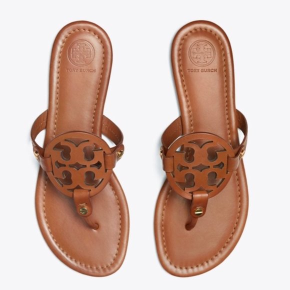 Tory Burch Shoes - NEW Tory Burch Miller Brown Leather Sandals Vintage Vachetta Womens Size 7.5M